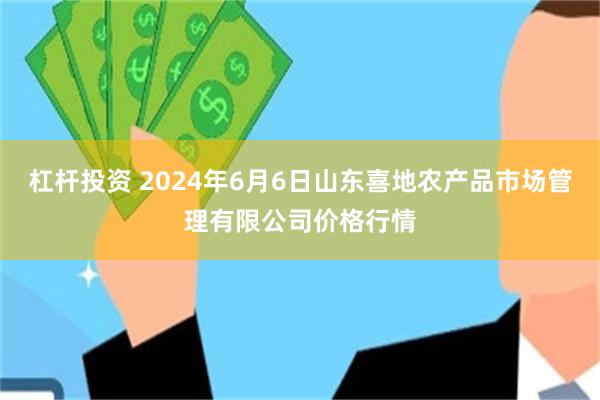 杠杆投资 2024年6月6日山东喜地农产品市场管理有限公司价格行情