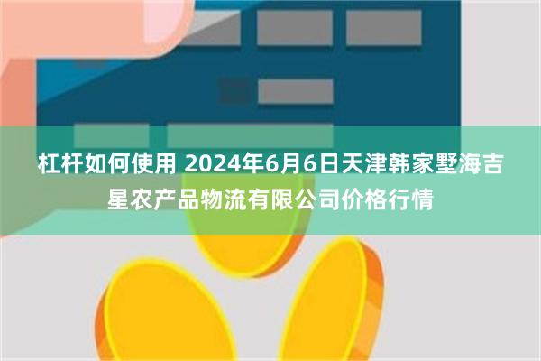 杠杆如何使用 2024年6月6日天津韩家墅海吉星农产品物流有限公司价格行情