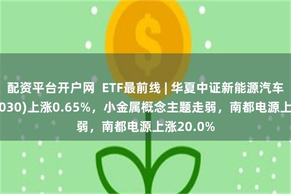 配资平台开户网  ETF最前线 | 华夏中证新能源汽车ETF(515030)上涨0.65%，小金属概念主题走弱，南都电源上涨20.0%