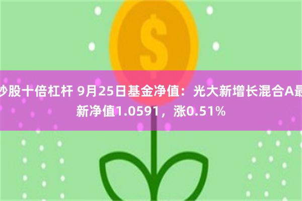 炒股十倍杠杆 9月25日基金净值：光大新增长混合A最新净值1.0591，涨0.51%