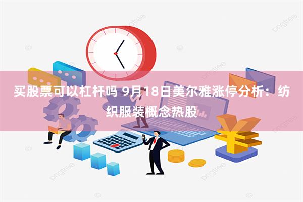 买股票可以杠杆吗 9月18日美尔雅涨停分析：纺织服装概念热股