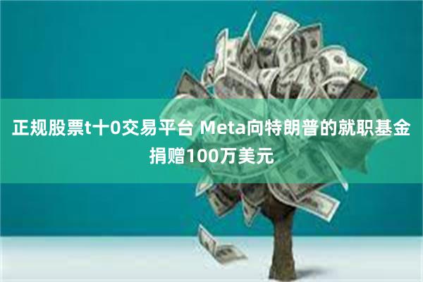 正规股票t十0交易平台 Meta向特朗普的就职基金捐赠100万美元